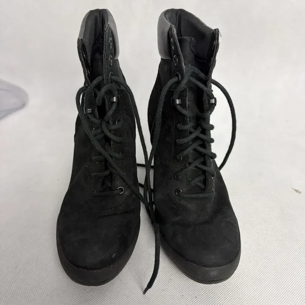 Timberland Women's Black Suede Boots Size 7
